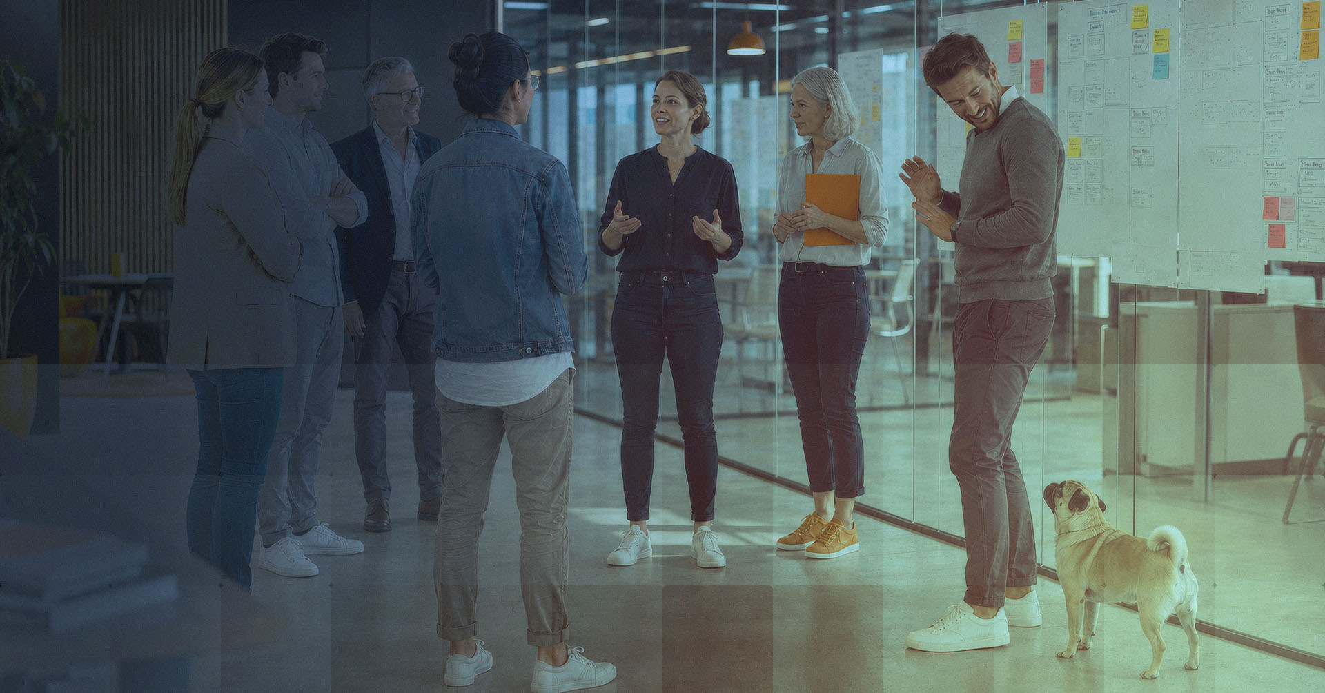 Agile Team-Meeting im Stehen