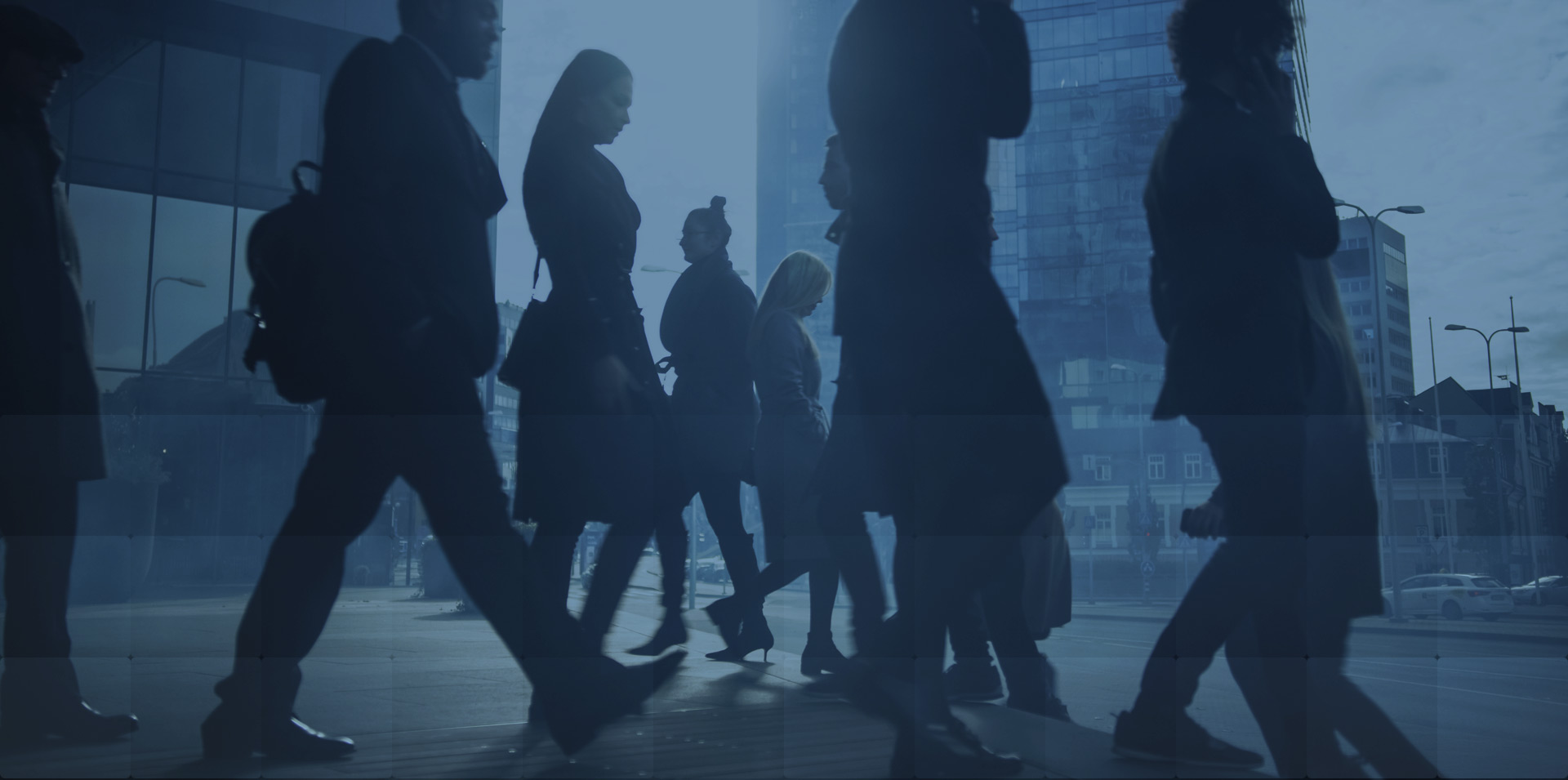 Schatten von Personen in Bewegung